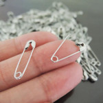Mix Steel Metal Safety Pin (22 mm, Silver) - Pack of 1000