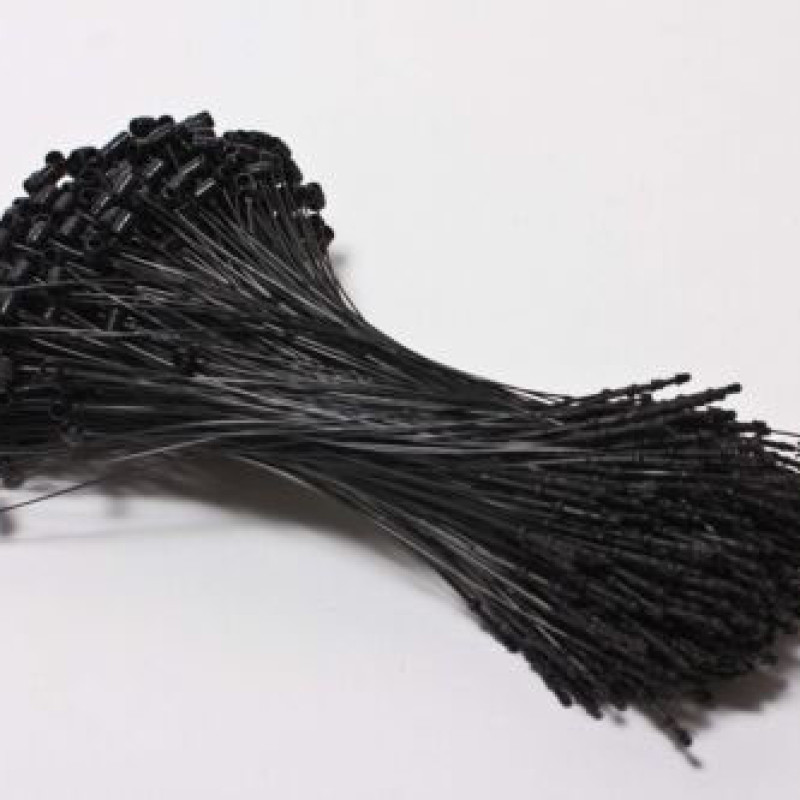3" Black Snap Lock 5000 Pcs Loop Pins Plastic Ties Fasteners NO TAG Gun Required