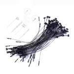 3" Black Snap Lock 5000 Pcs Loop Pins Plastic Ties Fasteners NO TAG Gun Required