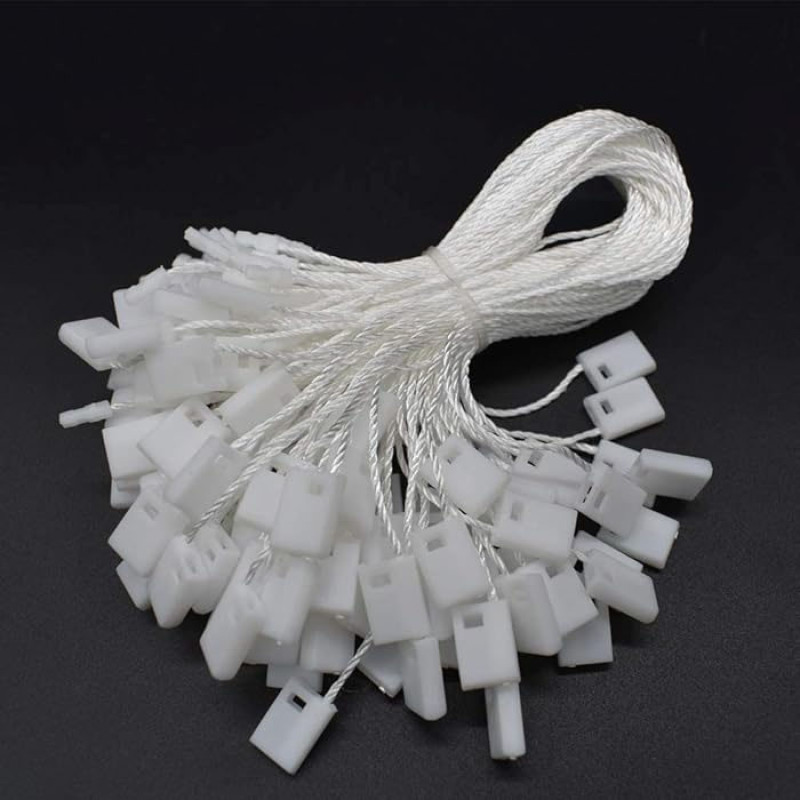 7-Inch Flat White Nylon Hang Tags (1000 Pcs)