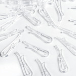 1000pcs Transparent Plastic Shirt Clips / Garment Clips