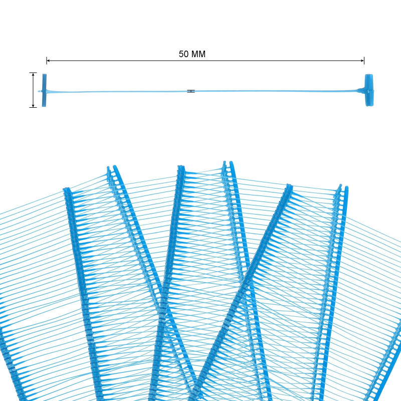 50mm Blue Tagging Barb for Standard Tag Gun, Plastic Pins (Set Of 5000,)